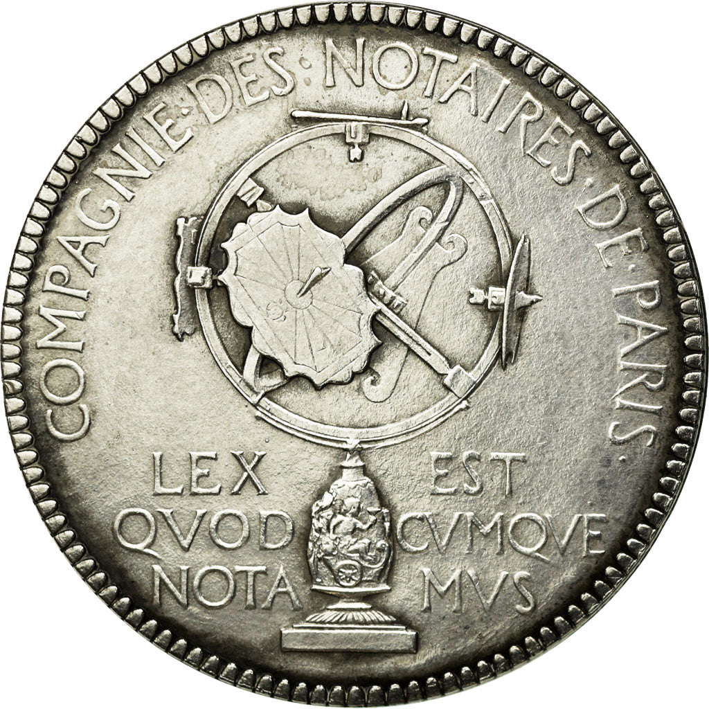 France, Token, Compagnie des Notaires de Paris, Chaplain, AU(50-53), Silvered