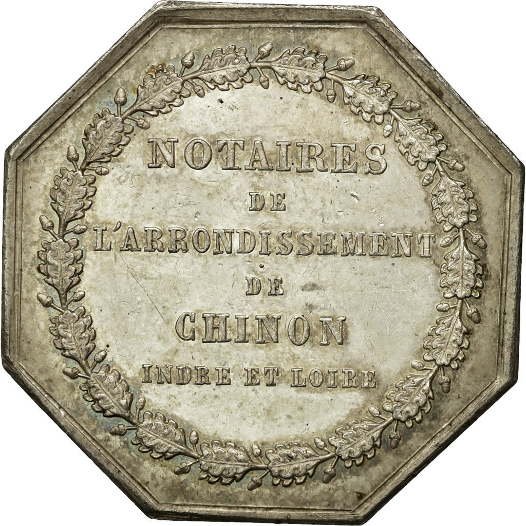 Francia, Token, Notaires de l'Arrondissement de Chinon, Indre et Loire, Caqué