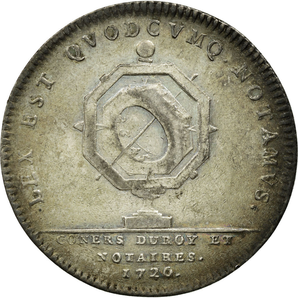 France, Jeton, Louis XV, Conseillers du Roi et Notaires, 1720, TTB, Argent