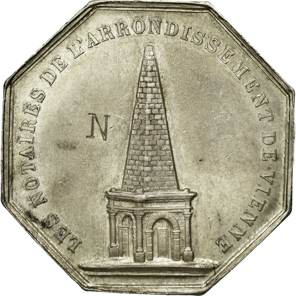 Francia, Token, Notaires de l'Arrondissement de Vienne, 1837, Durand, SPL-