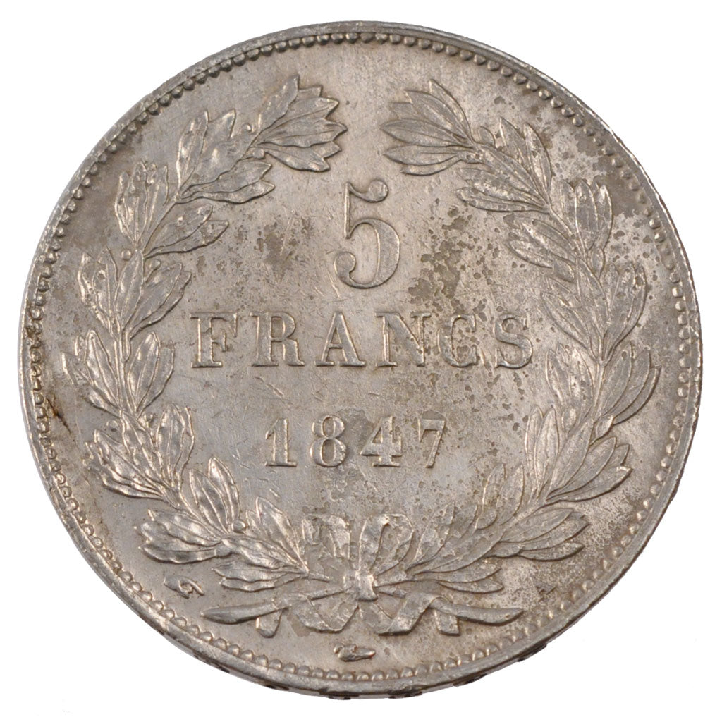 Francia, Louis-Philippe, 5 Francs, 1847, Paris, SPL-, Argento, Gadoury:678a