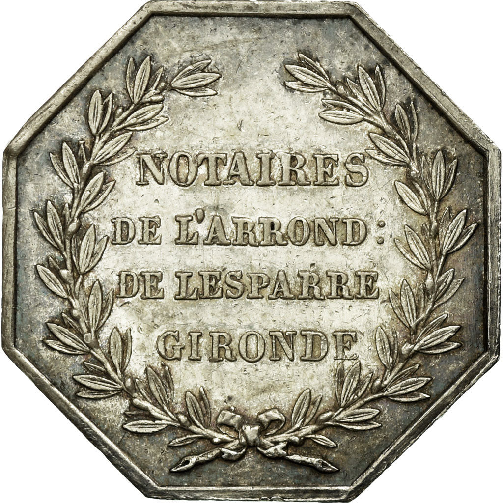Francia, Token, Notaires de l'Arrondissement de Lesparre, Gironde, EBC, Plata