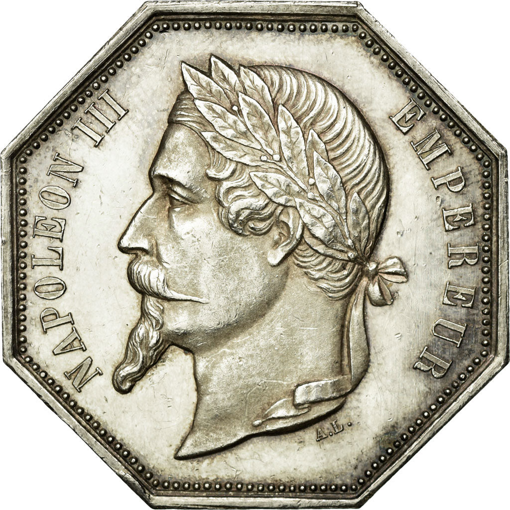 France, Jeton, Napoléon III, Notaires de l'Arrondissement de Rouen, 1862, SUP