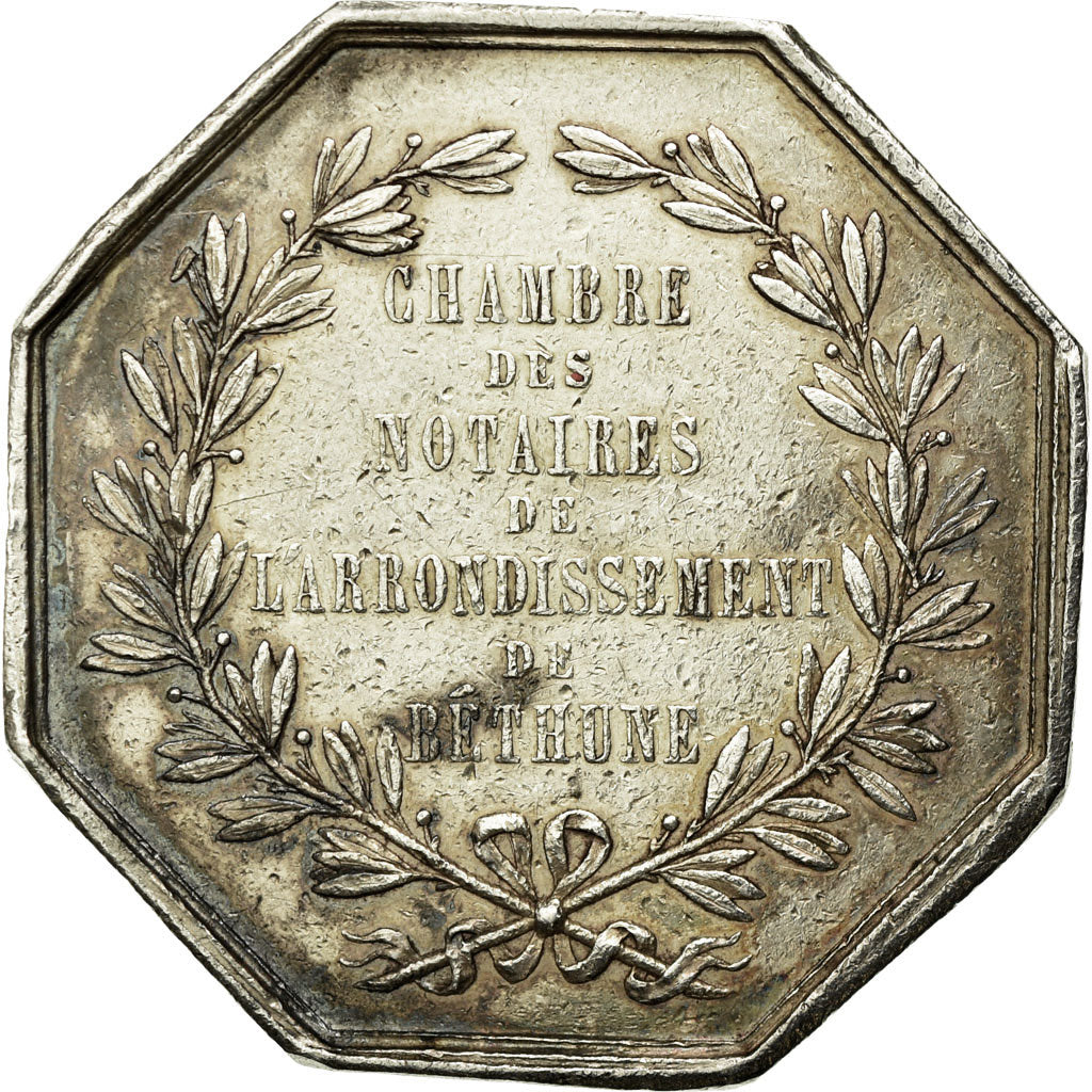 Francia, Token, Chambre des Notaires de l'Arrondissement de Béthune, 1854
