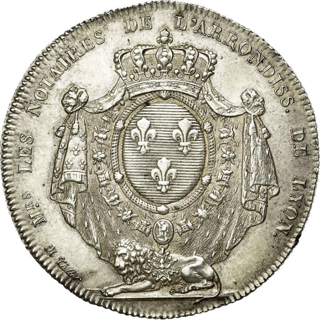 France, Jeton, Notaires de Lyon, 1805, Tiolier, SUP, Argent, Lerouge:170