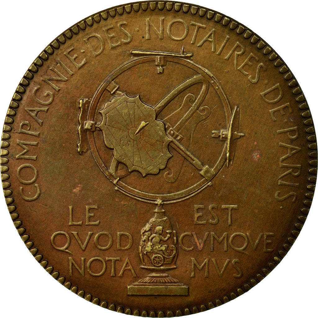 France, Token, Compagnie des Notaires de Paris, Chaplain, AU(55-58), Bronze