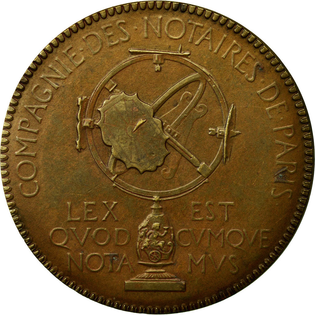 Francia, Token, Compagnie des Notaires de Paris, Chaplain, SPL-, Bronzo