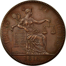 France, Token, Compagnie des Notaires d'Amiens, 1816, MS(63), Copper, Lerouge:9e