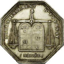 France, Jeton, Notaires de l'Arrondissement d'Epernay, Marne, SUP, Argent
