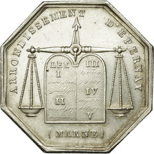 France, Jeton, Notaires de l'Arrondissement d'Epernay, Marne, SUP, Argent