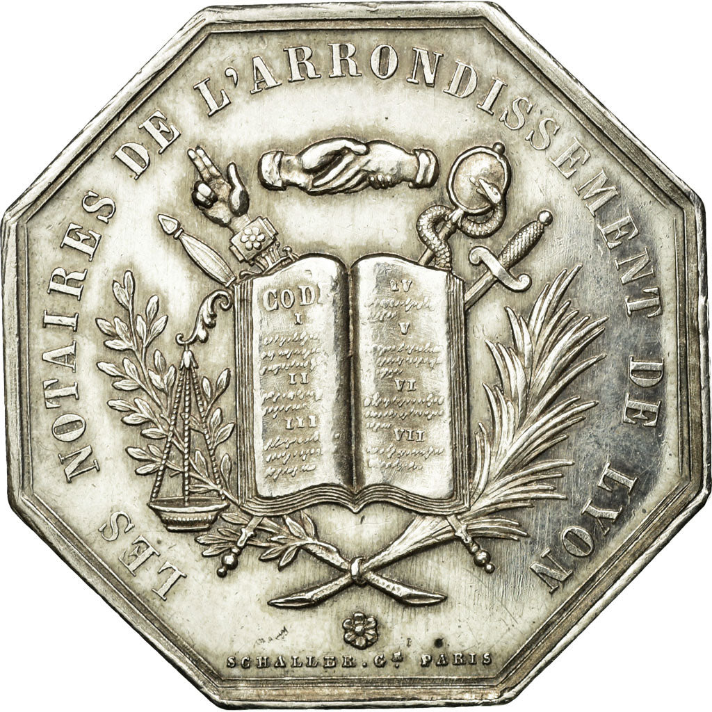 Frankreich, Token, Notaires de l'Arrondissement de Lyon, 1883, Schaller, VZ