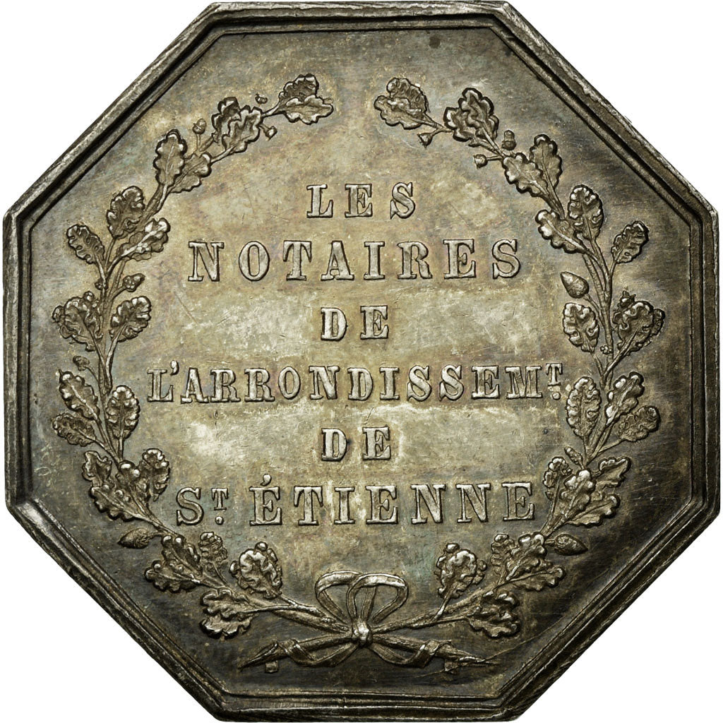 France, Jeton, Notaires de l'Arrondissement de Saint-Etienne, 1846, Durand