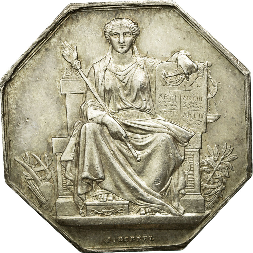 Francia, Token, Notaires de l'Arrondissement de Clamecy, Nièvre, Borrel.A
