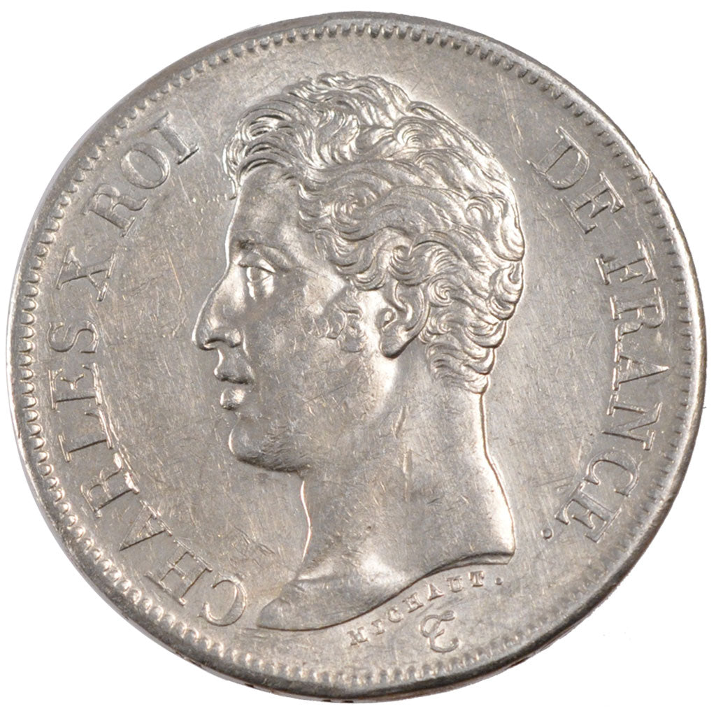 FRANCE, Charles X, 5 Francs, 1826, Rouen, KM #720.2, AU(55-58), Silver, Gadoury.