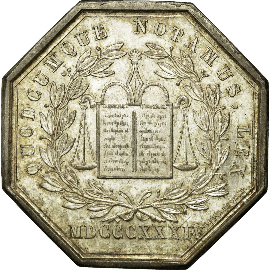 France, Token, Notaires de l'Arrondissement de Dreux, Eure et Loir, 1834