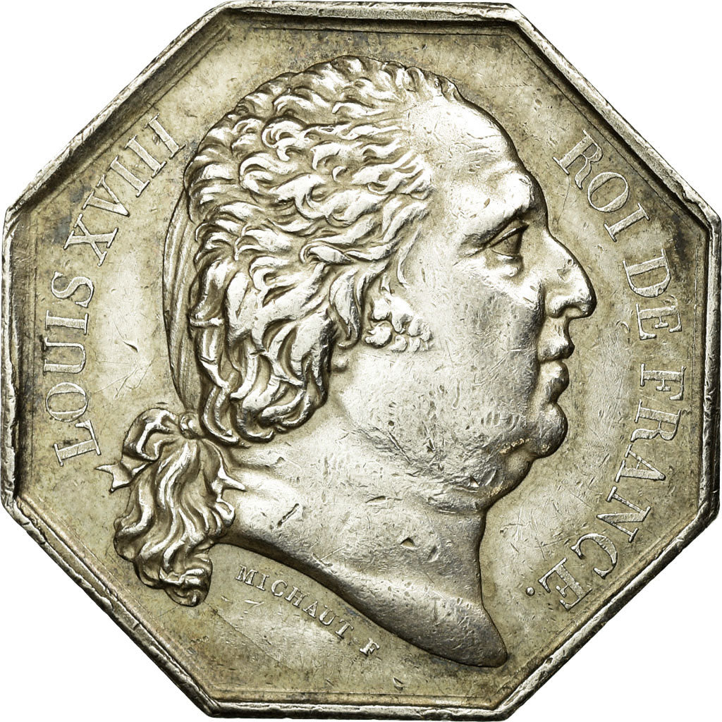 Francja, Token, Louis XVIII, Compagnie des Notaires de Paris, Undated, Michaut