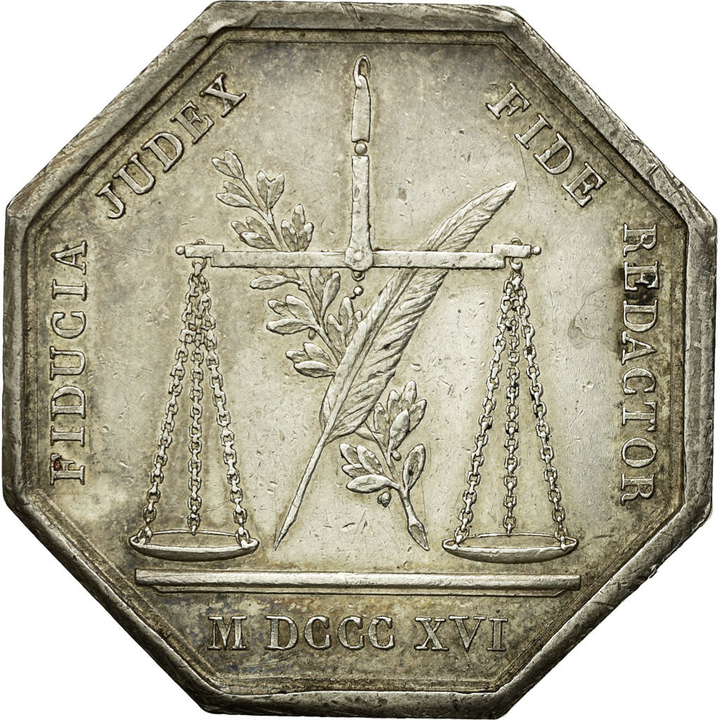 France, Token, Notaires de l'Arrondissement de Pontoise, 1816, Laurence