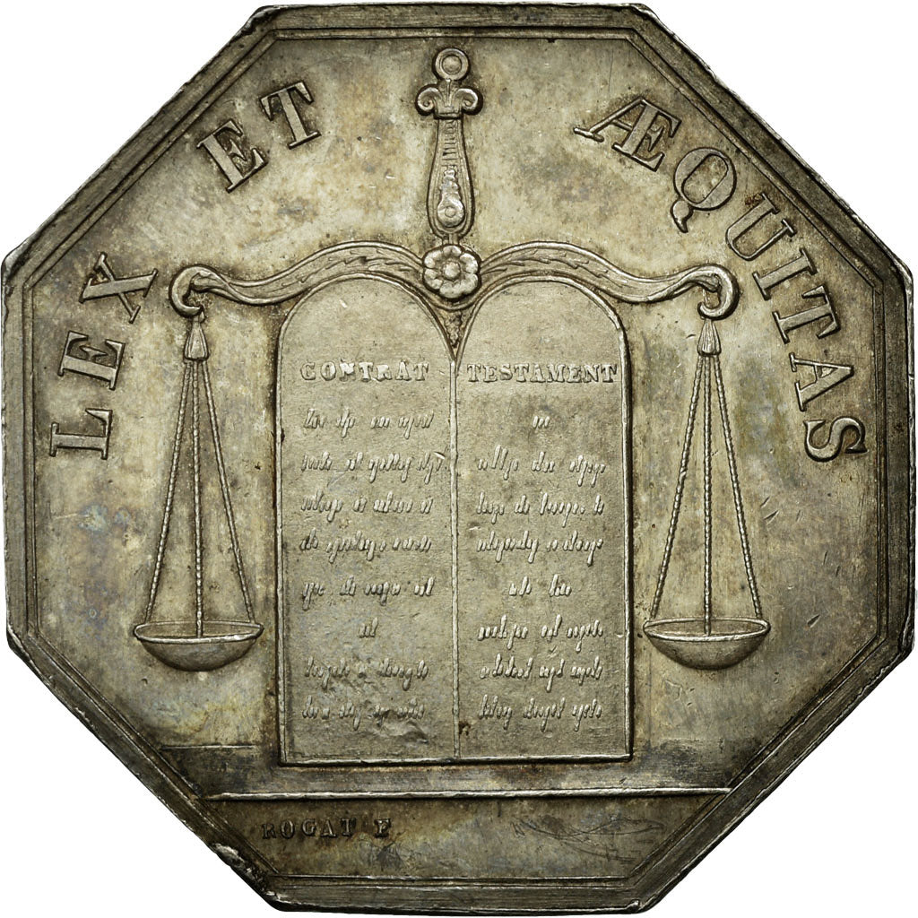 Francia, Token, Notaires de l'Arrondissement de Corbeil, Seine et Oise, Rogat