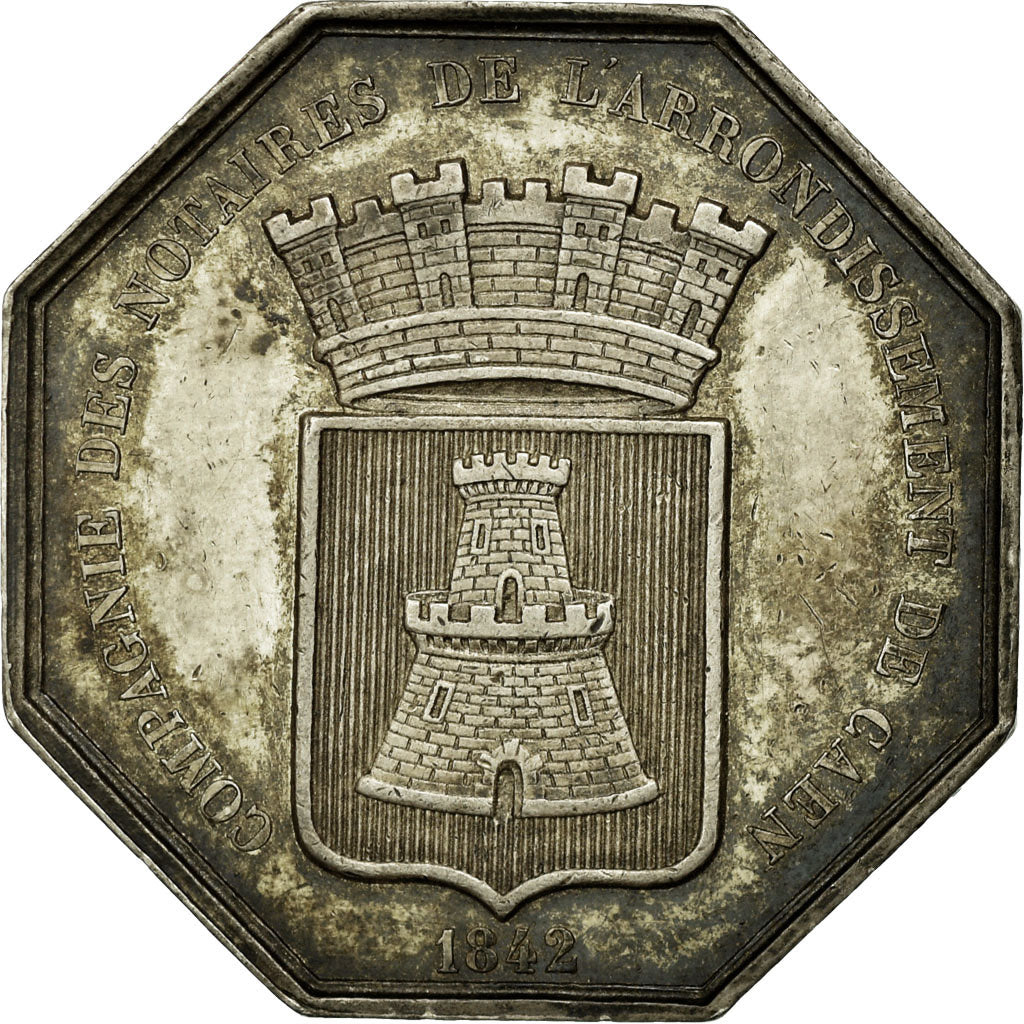 Frankreich, Token, Notaires de l'Arrondissement de Caen, 1842, Depaulis, VZ