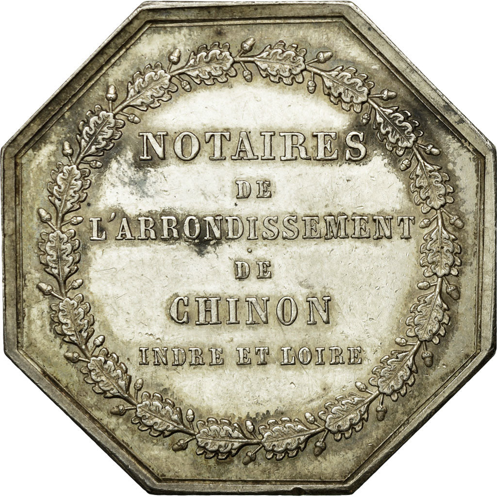 Francia, Token, Notaires de l'Arrondissement de Chinon, Indre et Loire, Caqué