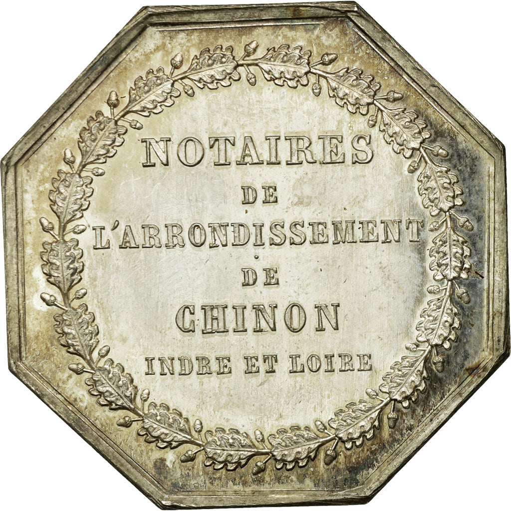 Francia, Token, Notaires de l'Arrondissement de Chinon, Indre et Loire, Caqué