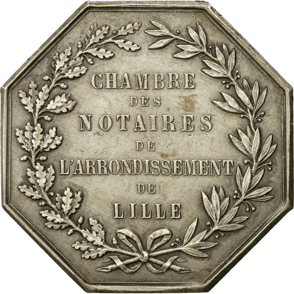 France, Token, Notaires de l'Arrondissement de Lille, AU(55-58), Silver
