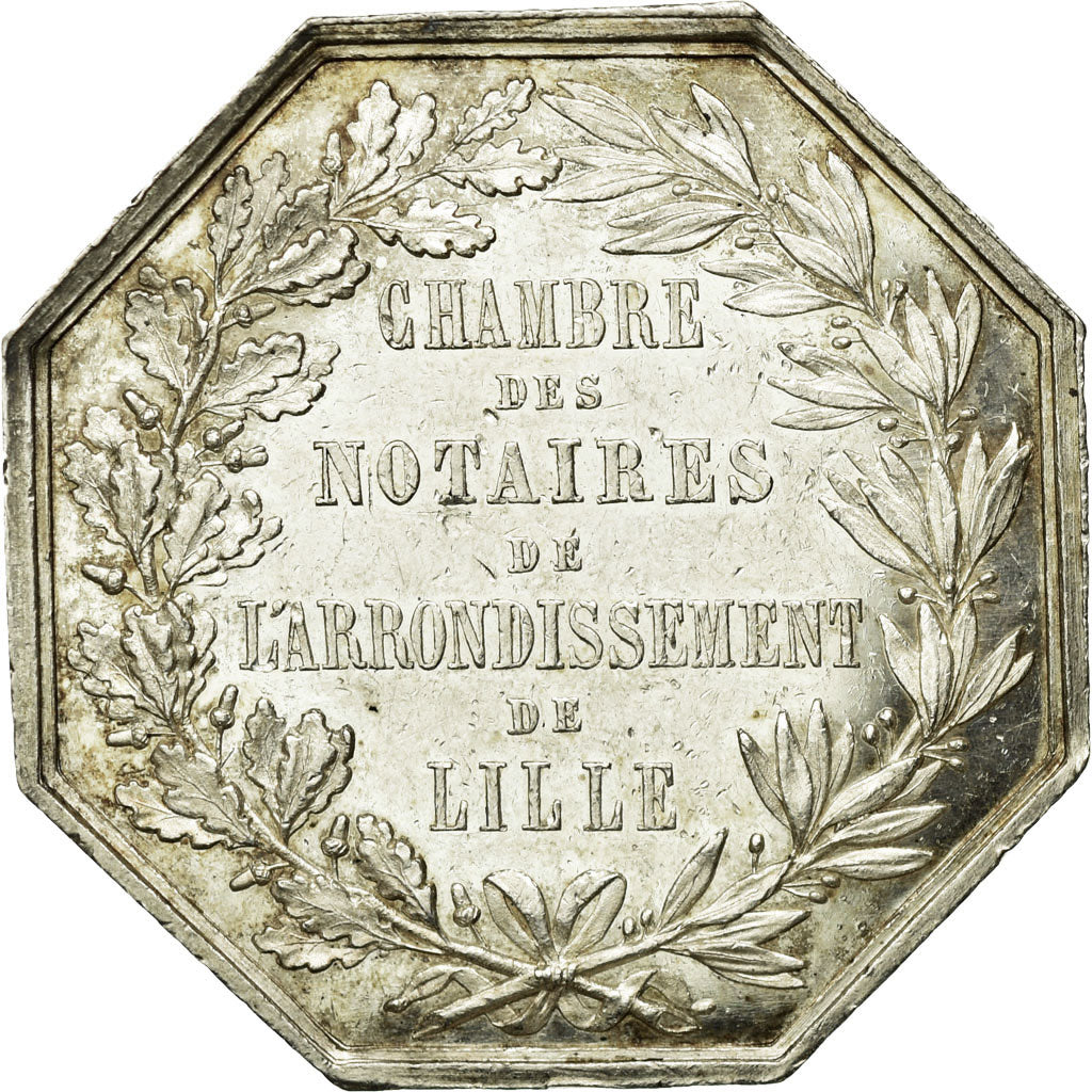 Frankreich, Token, Notaires de l'Arrondissement de Lille, 1848, Lecomte, VZ