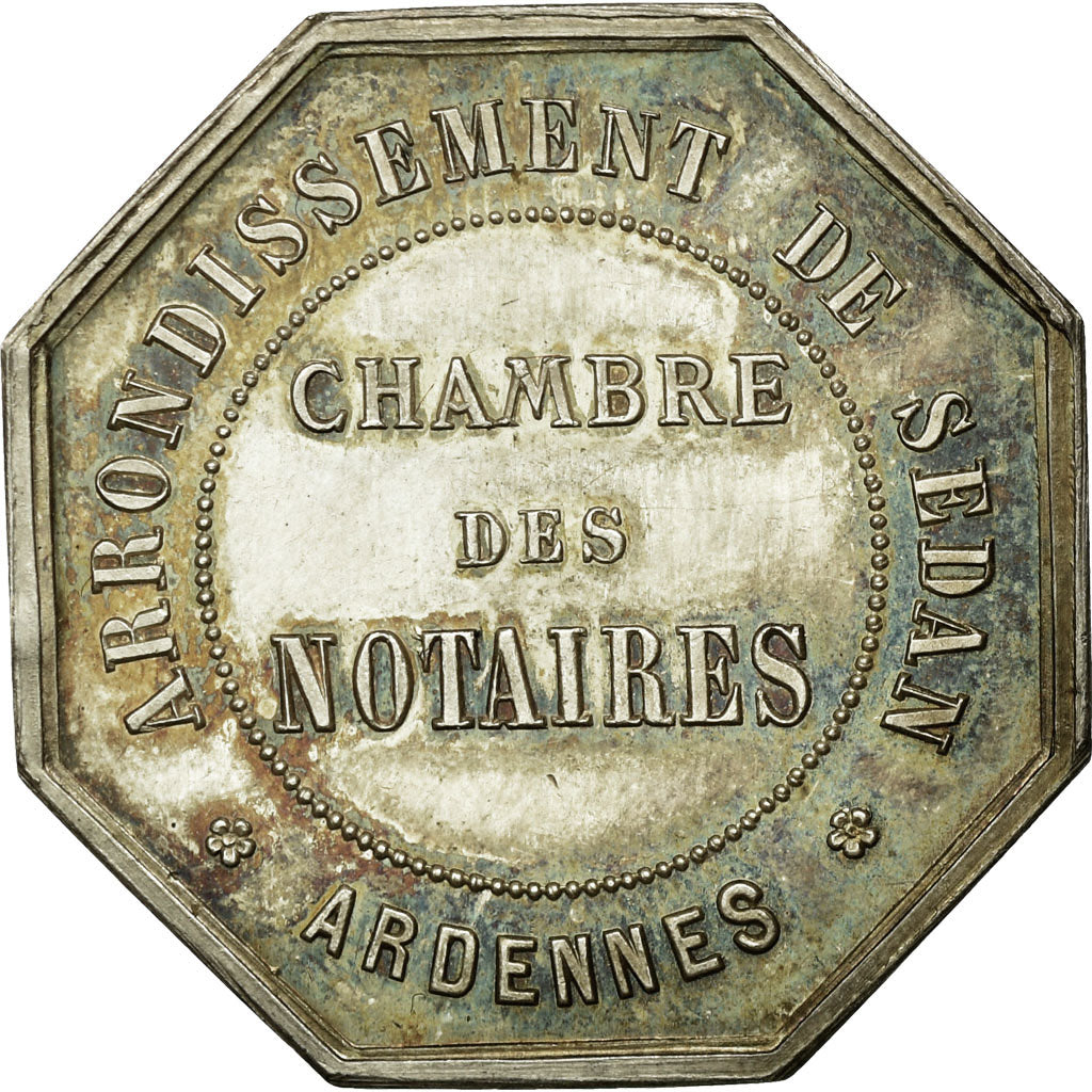 France, Jeton, Notaires de l'Arrondissement de Sedan, Ardennes, SUP, Argent