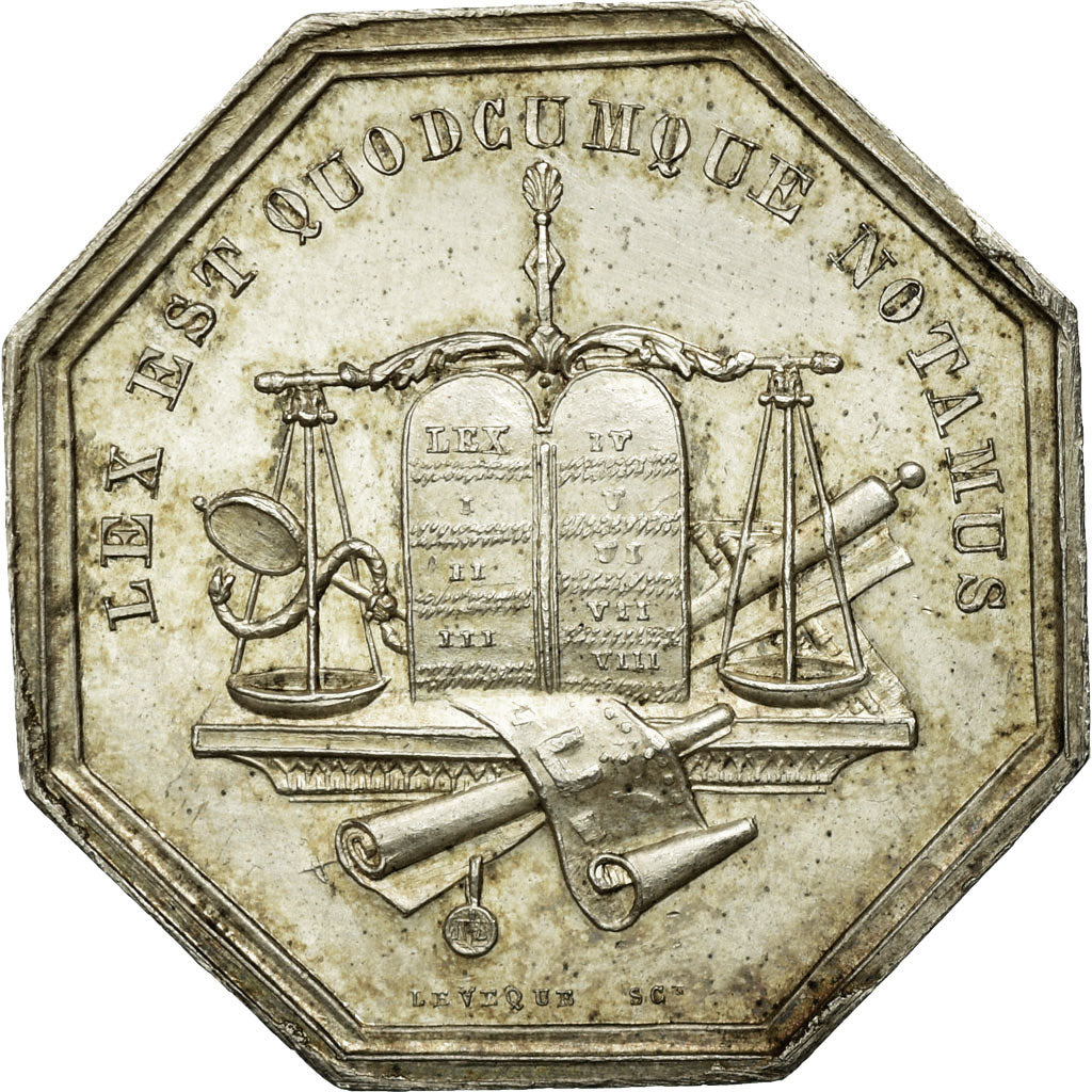 France, Token, Notaires de l'Arrondissement de Mantes, Seine et Oise, Leveque