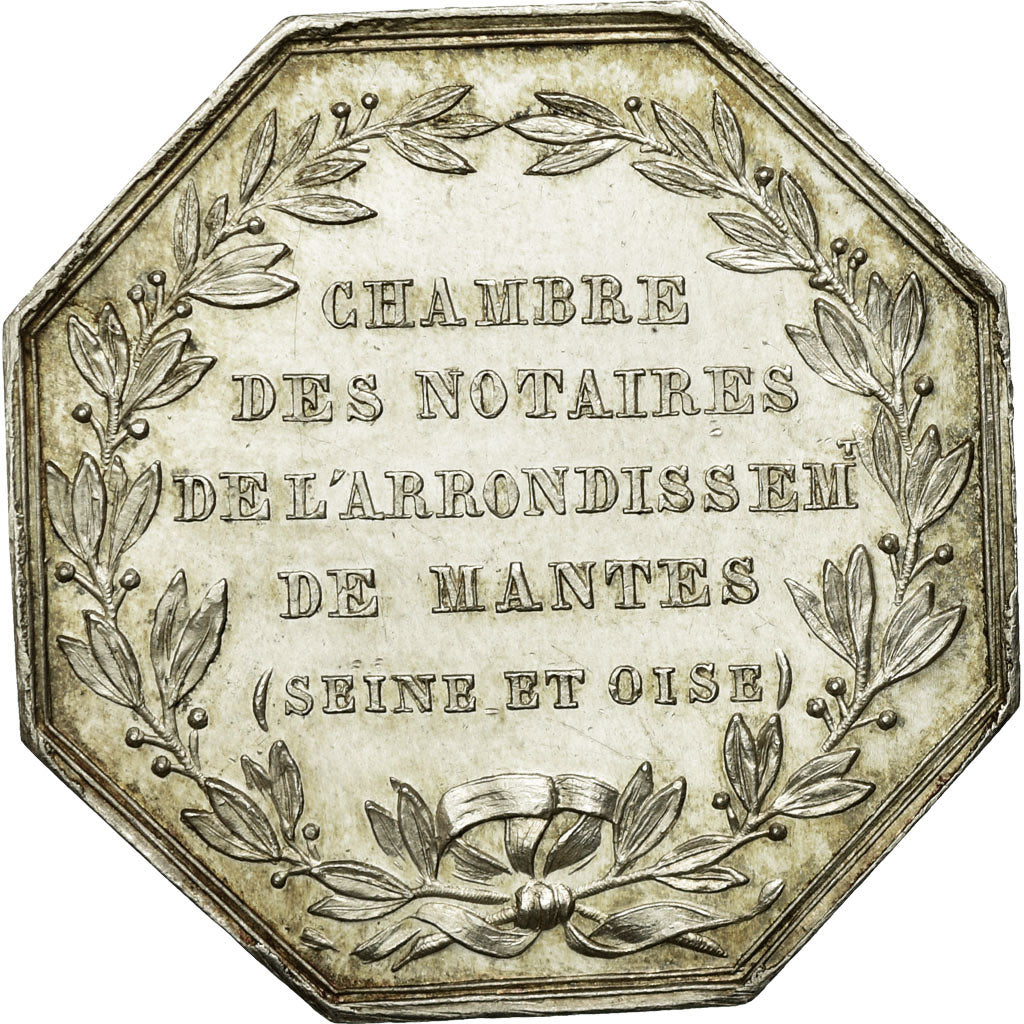 France, Token, Notaires de l'Arrondissement de Mantes, Seine et Oise, Leveque