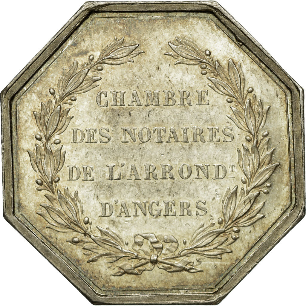 France, Token, Notaires de l'Arrondissement d'Angers, AU(55-58), Silver