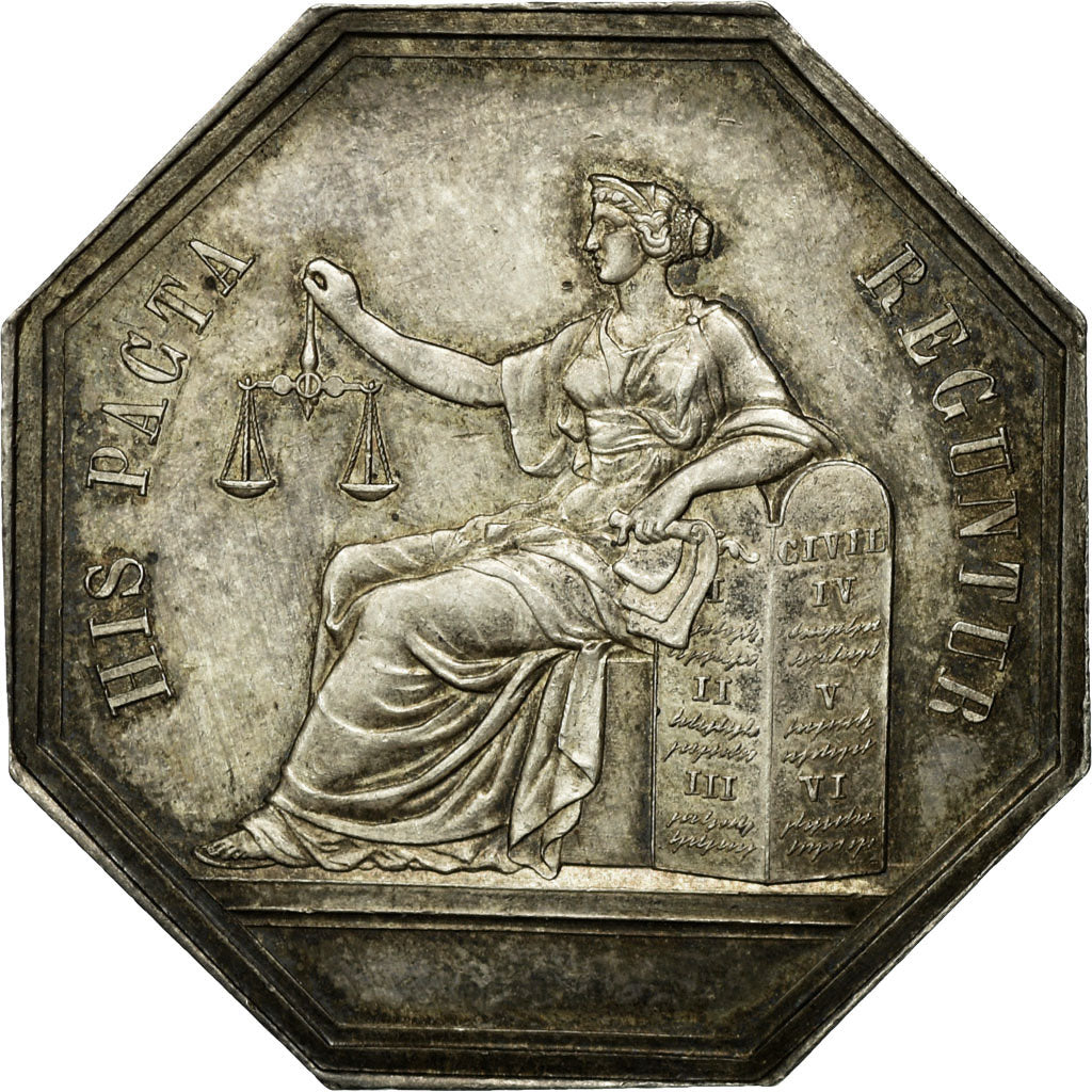 France, Token, Notaires de l'Arrondissement de Bar-sur-Seine, AU(55-58), Silver