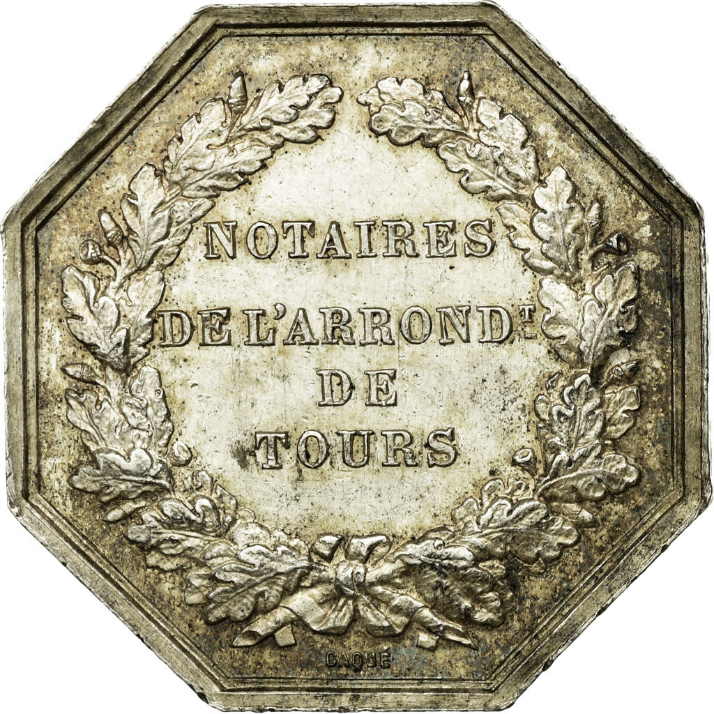 Frankrijk, Token, Notaires de l'Arrondissement de Tours, Oudiné, PR, Zilver