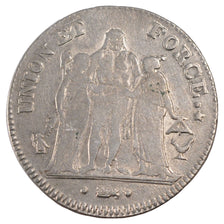 Francia, Union et Force, 5 Francs, 1797, Bordeaux, MB, Argento, KM:639.5, Gad...