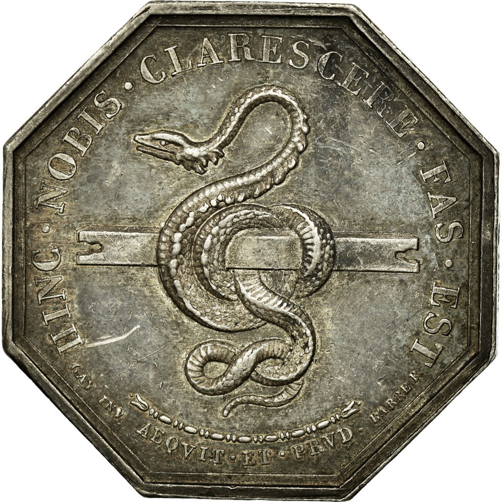 France, Token, Notaires de l'Arrondissement de Trévoux, 1832, Barre, MS(60-62)