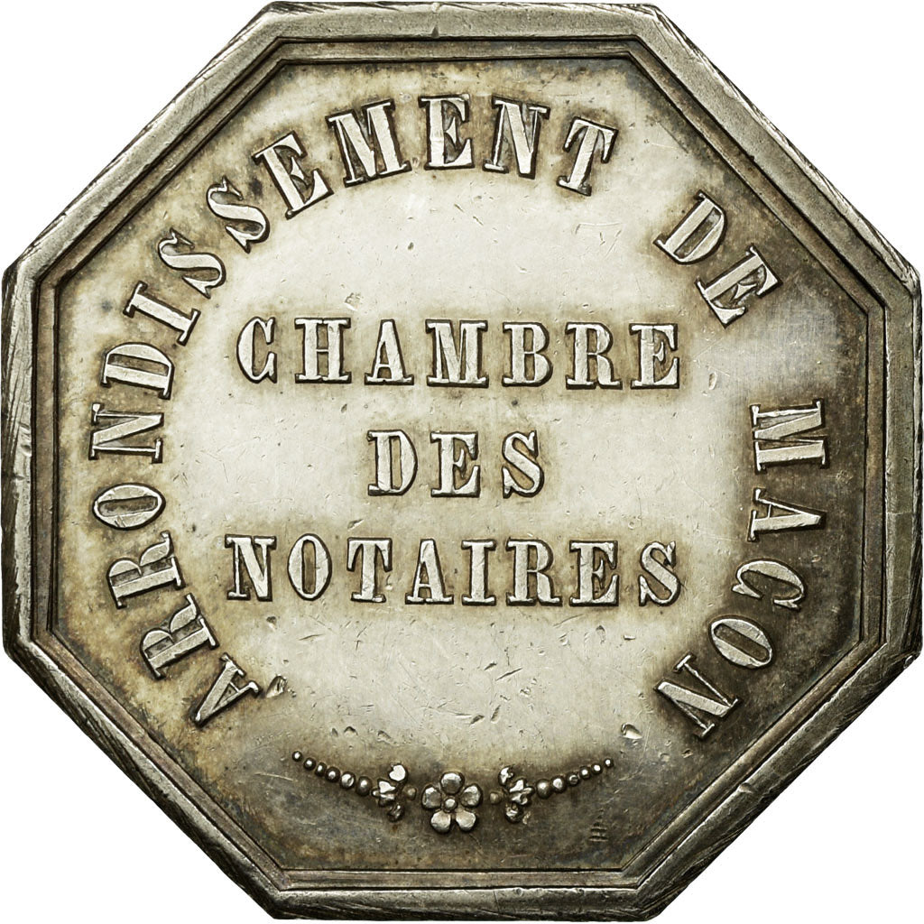 Francia, Token, Notaires de l'Arrondissement de Macon, EBC+, Plata, Lerouge:176