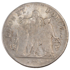 FRANCE, Union et Force, 5 Francs, 1799, Perpignan, KM #639.8, VF(20-25),...