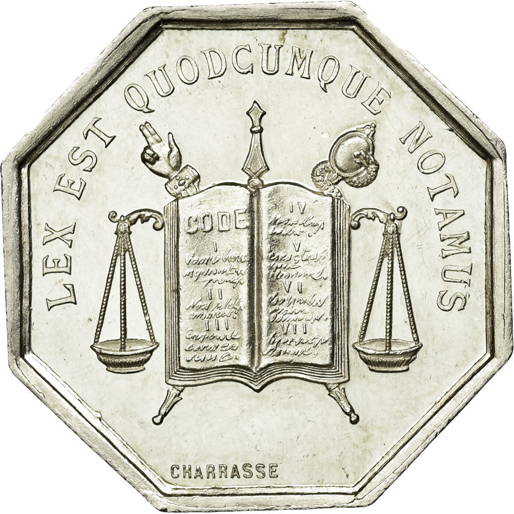 France, Token, Notaires de l'Arrondissement de Lyon, Charrasse, MS(60-62)