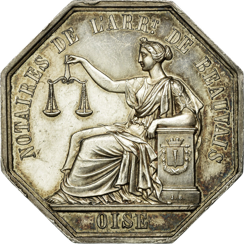 France, Token, Notaires de l'Arrondissement de Beauvais, Oise, Bessaignet