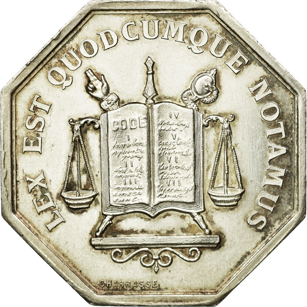 France, Token, Notaires de l'Arrondissement de Bourg, Charrasse, MS(60-62)