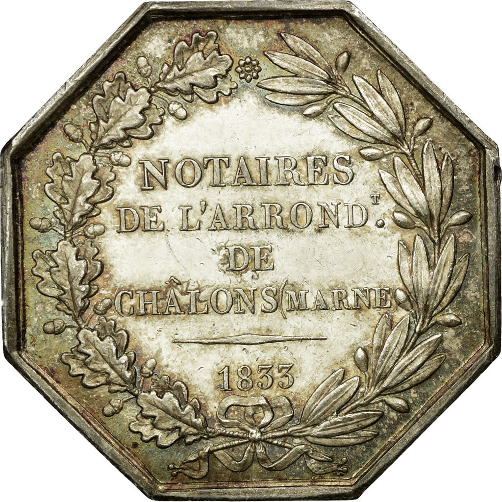 France, Token, Notaires de l'Arrondissement de Châlon-sur-Marne, 1833, Dubois