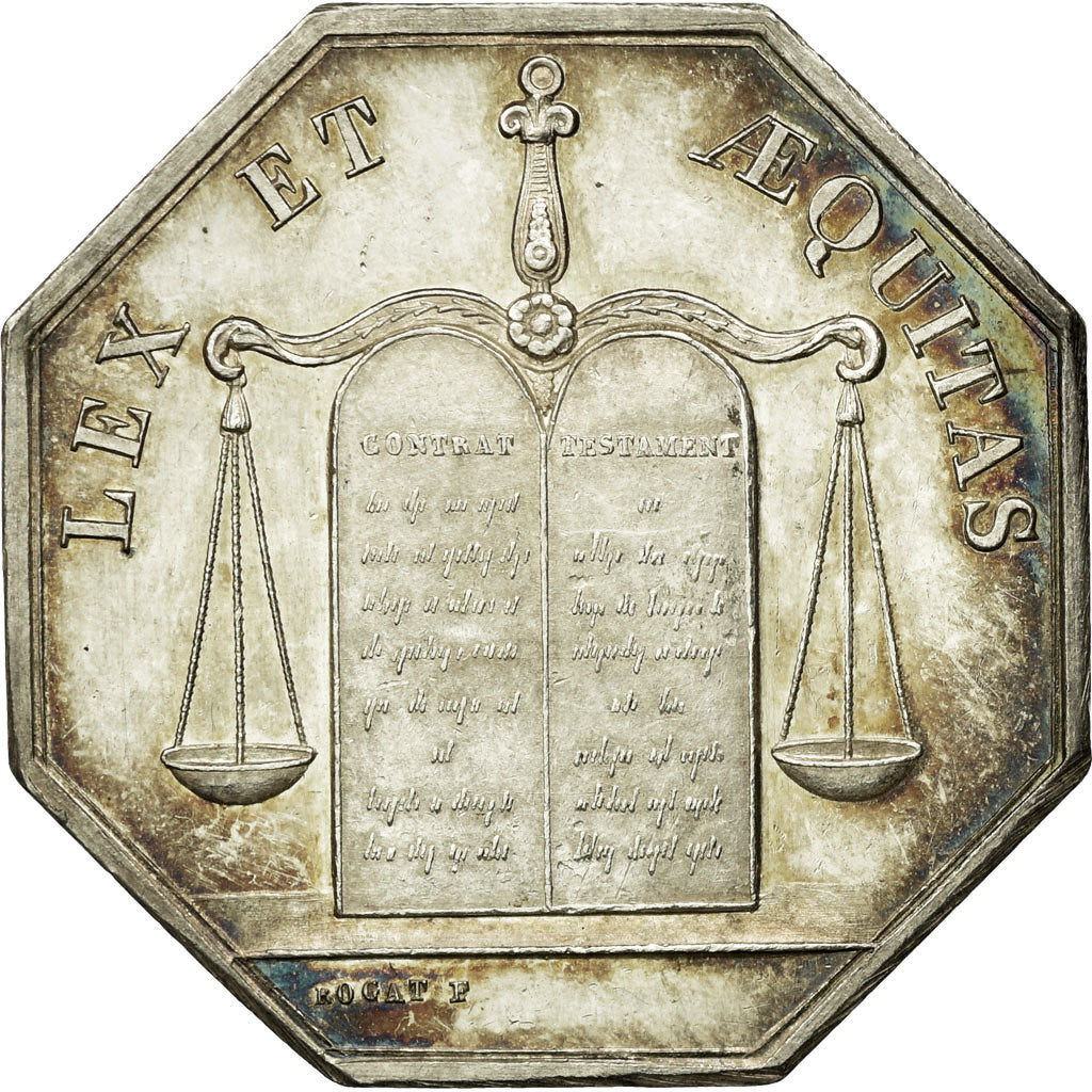France, Token, Notaires de l'Arrondissement de Corbeil, Seine et Oise, Rogat