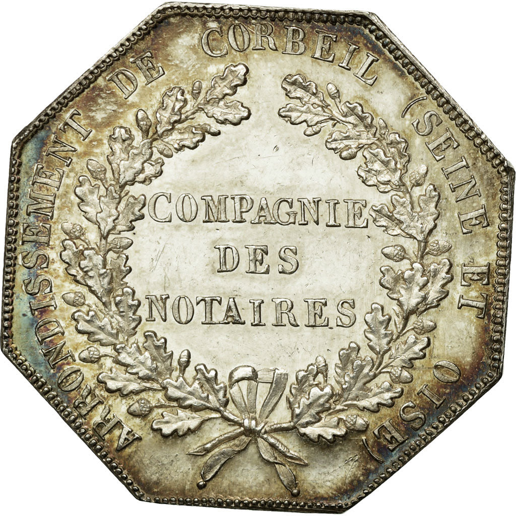 France, Token, Notaires de l'Arrondissement de Corbeil, Seine et Oise, Rogat