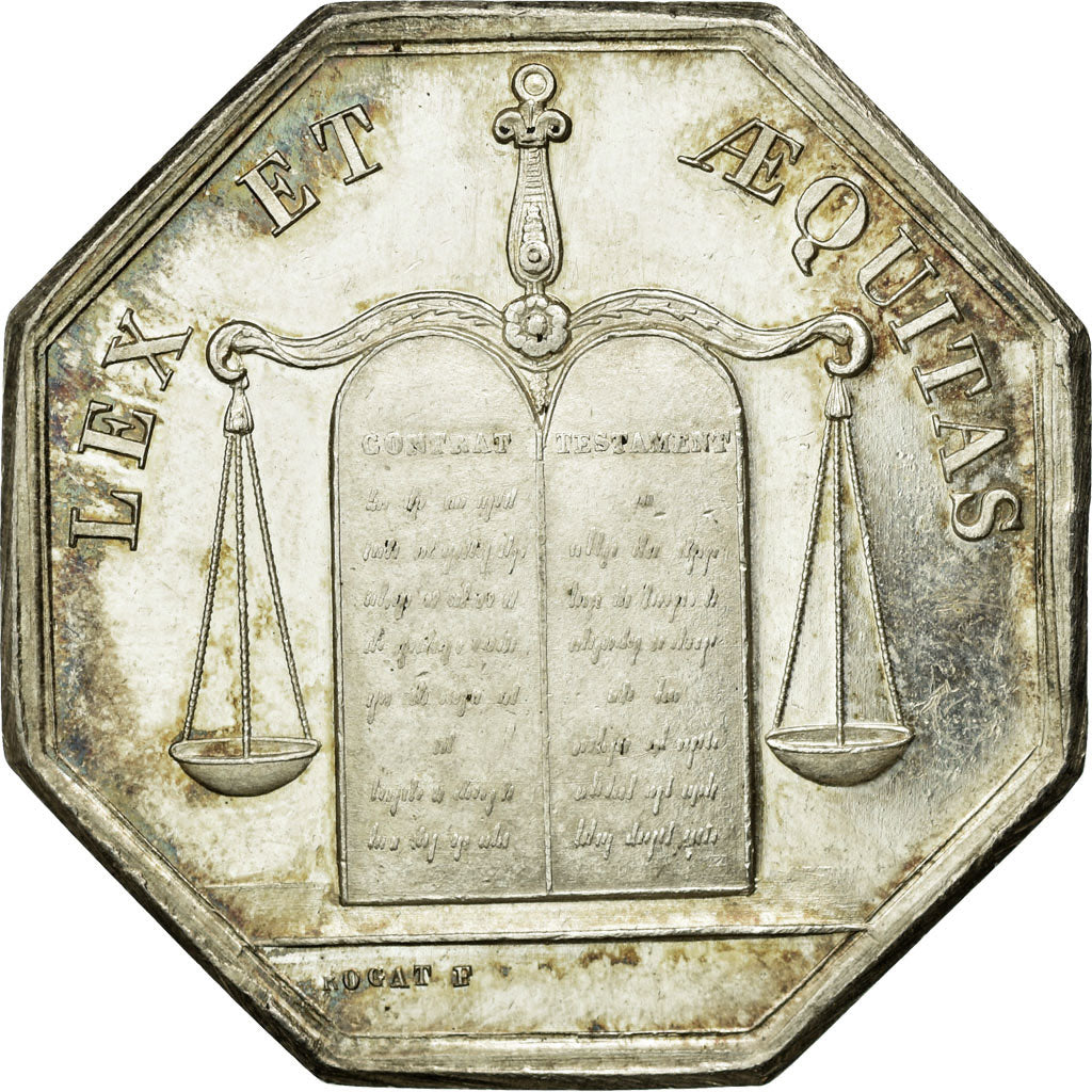 France, Token, Notaires de l'Arrondissement de Corbeil, Seine et Oise, Rogat