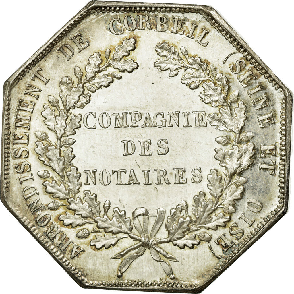 France, Token, Notaires de l'Arrondissement de Corbeil, Seine et Oise, Rogat