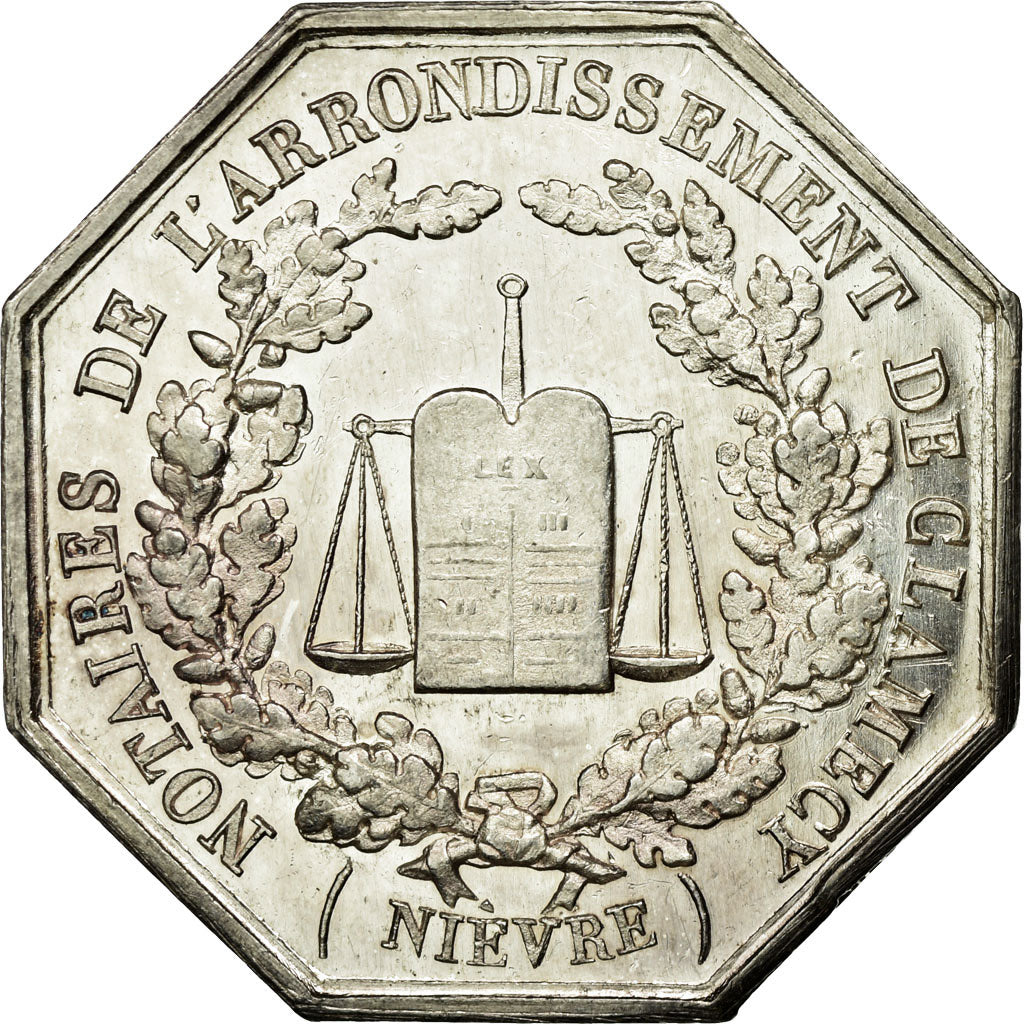 Frankreich, Token, Napoléon III, Notaires de l'Arrondissement de Clamecy