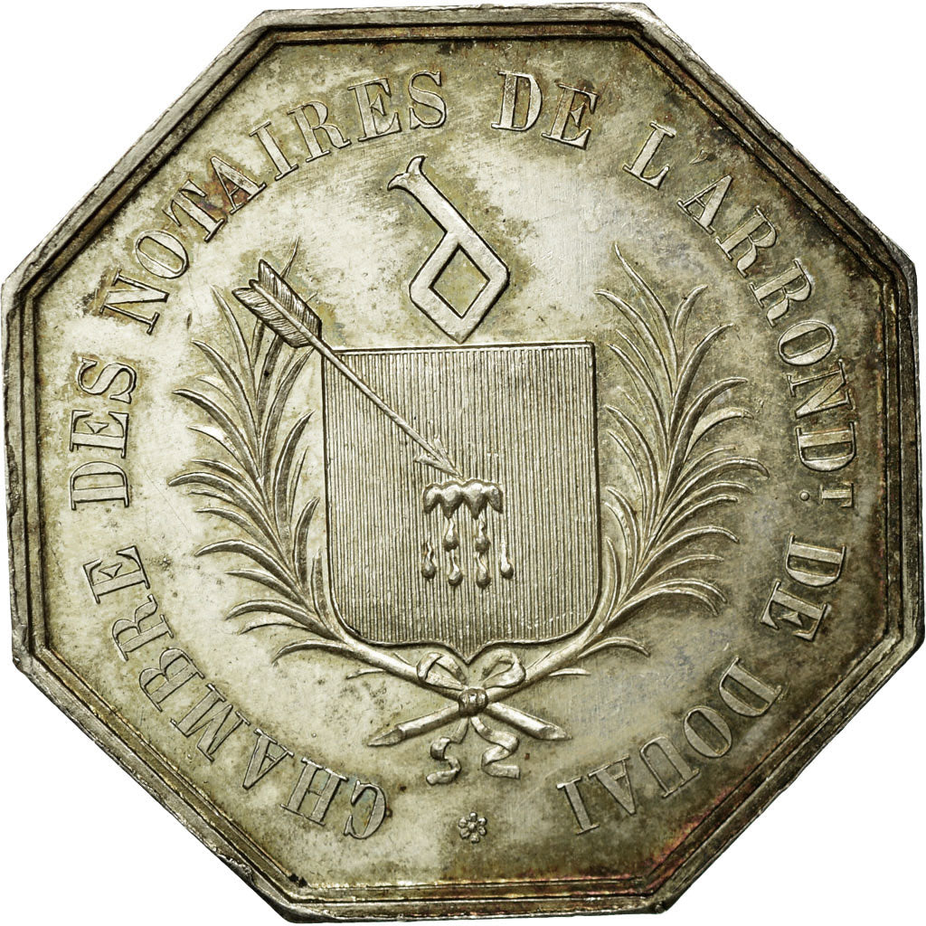 Francia, Token, Notaires de l'Arrondissement de Douai, Thibout, SPL, Argento