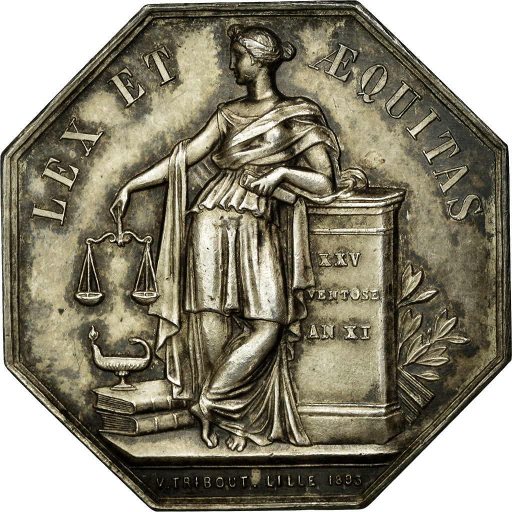 France, Token, Chambre des Notaires de l'arrondissement de LIlle, 1883, Thibout