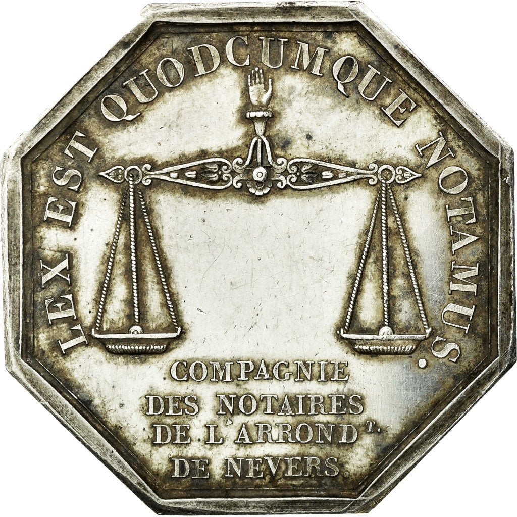 France, Jeton, Louis Philippe Ier, Notaires de l'Arrondissement de Nevers