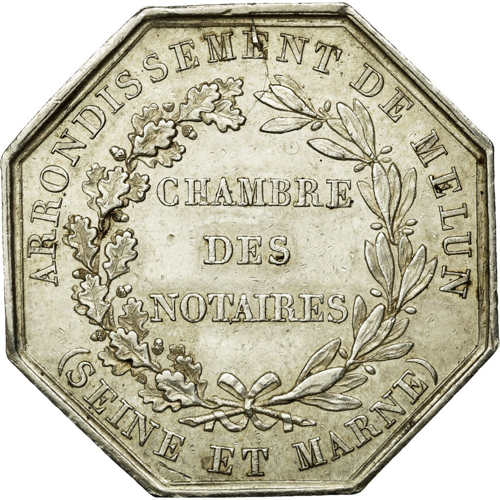 France, Jeton, Notaires de l'Arrondissement de Melun, Seine et Oise, Barre